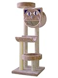 Cat Face 2832 Kitty Gym : Optional Sisal 2 FEET OF SISAL : Parts & Base Color TAN : Poles Color BURGUNDY