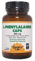 L-Phenylalanine 500mg With B6 Gluten-Free - 60 - VegCap
