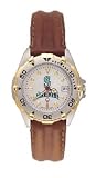 Seattle Mariners All Star Ladies Black Leather Strap Watch