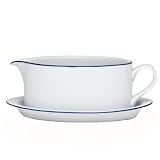 Dansk Bistro Christianshavn Blue Gravy Boat and Stand