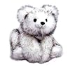 Purr-Fection Baby Fresca White Bear 12" Plush with Black Tips