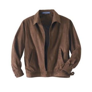 Buy Back Bay Microsuede Bomber Jacket by Harvard Square (in 2 colors, Style# HS715) by Harvard Square