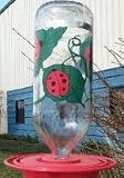 Best-1 32 Ounce Hand-Painted Hummingbird Feeder - Lady Bug