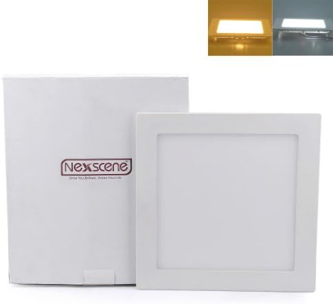 NexScene 18W 9 Inch Ultra Thin Anti-fogging Square Ceiling Panel LED Recessed Lighting Trim Downlight (Cool White)