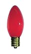 7 Watt Ceramic Red C9 Light Bulb / Intermediate Base / Incandescent Christmas Light Bulb / Holiday Light Bulb