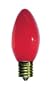 7 Watt Ceramic Red C9 Light Bulb / Intermediate Base / Incandescent Christmas Light Bulb / Holiday Light Bulb
