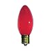 7 Watt Ceramic Red C9 Light Bulb / Intermediate Base / Incandescent Christmas Light Bulb / Holiday Light Bulb