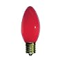 7 Watt Ceramic Red C9 Light Bulb / Intermediate Base / Incandescent Christmas Light Bulb / Holiday Light Bulb