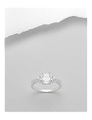 CZ Ring In 92.5 Sterling Silver