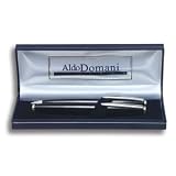 Black Lacquer Ballpoint and Rollerball Set by Aldo Domani - Black