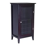 Indoor Furnitures item: Winsome Wood Wine Cabinet with Glass Door, Espresso