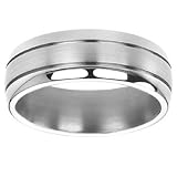 Titanium Comfort Fit Men's Wedding Band, 8mm