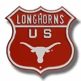 Steel Route Sign: LONGHORNS US with Bevo Logo
