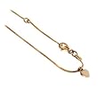 Genuine 10 KT Yellow Gold Ankle Bracelet 9 " to 10 " Length Adjustable Heart Anklet 10K