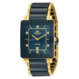 Oniss #ON603-MG2 Men's Preziosio Blue Ceramic Collection Watch with Gold Trim