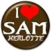 I HEART SAM MERLOTTE Pinback Button 1.25" Pin / Badge Love True Blood Vampire Shifter