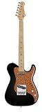 Luna Henna Paisley Series TLE Electric Guitar - Black