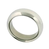 Stainless Steel Ring Band Classic Rounded Polish Finish 8mm Width by Bucasi