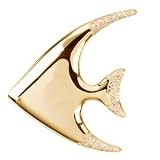 14K Yellow Gold Diamond Angel Fish Brooch - 0.50 Ct.
