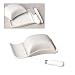 Kitchen & Housewares : Silea White Porcelain Wave Mini Butter Dish with Knife