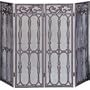 Uniflame Four Fold Solid Bronze Old World Fireplace Screen