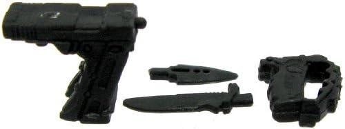 GI Joe 3 3/4 Inch LOOSE Action Figure Accessory Black Battle Kata [Baton, Knife, Pistol &amp; Punching Blade]