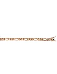 CleverEves 14Kt Gold Pink Figaro 6.2mm Bracelet
