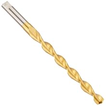 Chicago Latrobe 120DHT High-Speed Steel Long Length Drill Bit, TiN Coated, Round Shank with Tang, Parabolic Flute, 135 Degree Notched Point