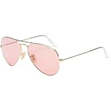 Ray-Ban 0RB3025 Aviator Sunglasses,Gold Frame/Red Lens,One Size