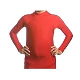Sporting Goods : Kid's UV Rash Guard Shirt - Long Sleeved Red