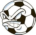 Soccer Ball Angry Car Magnet