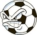 Soccer Ball Angry Car Magnet