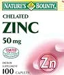 Zinc 50 mg Chelated (Zinc Gluconate),by Nature's Bounty