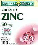 Zinc 50 mg Chelated (Zinc Gluconate),by Nature's Bounty