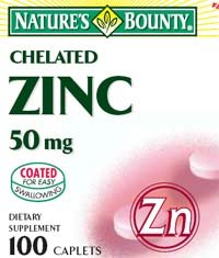 Zinc 50 mg Chelated (Zinc Gluconate),by Nature's Bounty