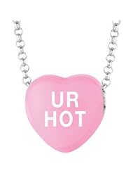 Sweethearts Enamel "Ur Hot" Heart on 16" Necklace Pendant with Gift Box