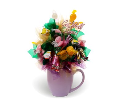 Feel Better Bouquet Food Gift Basket by The Treasured Basket