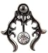 Jewelry : Black Tribal Shield Belly Button Ring Shipped with Clear Gems