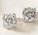 Signature 6mm Clear Cubic Zirconia Earrings STERLING SILVER