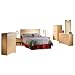 Natural Maple and Chrome Bedroom Furniture Collection