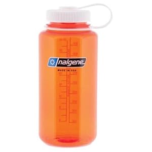 Nalgene BPA Free Tritan Wide Mouth Water Bottle, 32 Oz, Orange