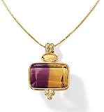  : 16 14KT. NECKLACE W/AMETRINE CITRINE PND