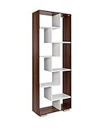 Kenyap Estantería Zigzag Marrón / Blanco 71 x 185 x 29 cm