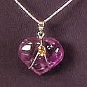 Amethyst Heart w/Accent Pendant