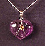 Amethyst Heart w/Accent Pendant