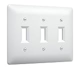 Taymac 4440W Masque Wallplate for Three Switch, White