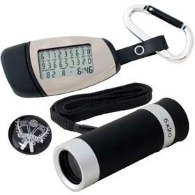 Golf Accessories Set with Digital Score Counter, Magnetic Ball Marker & 5x Range Finder in Premium Aluminum Gift Set Box