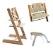 Stokke Tripp Trapp High Chair, Cushion, and Baby Rail - Natural with Beige Corduroy Cushion