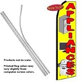 Appliances (Yellow/Red) Feather Banner Flag Kit (Flag & Pole)