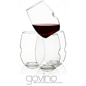 govino Shatterproof Stemless Wine Glasses - 12 Pack 